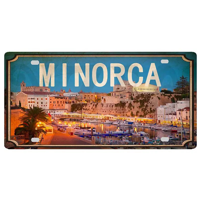 30X15CM Crete Zakynthos Santorini Greek Island Beach Metal Tin Sign Travel Souvenir Wall Shop Home Art Decor DC-1358B