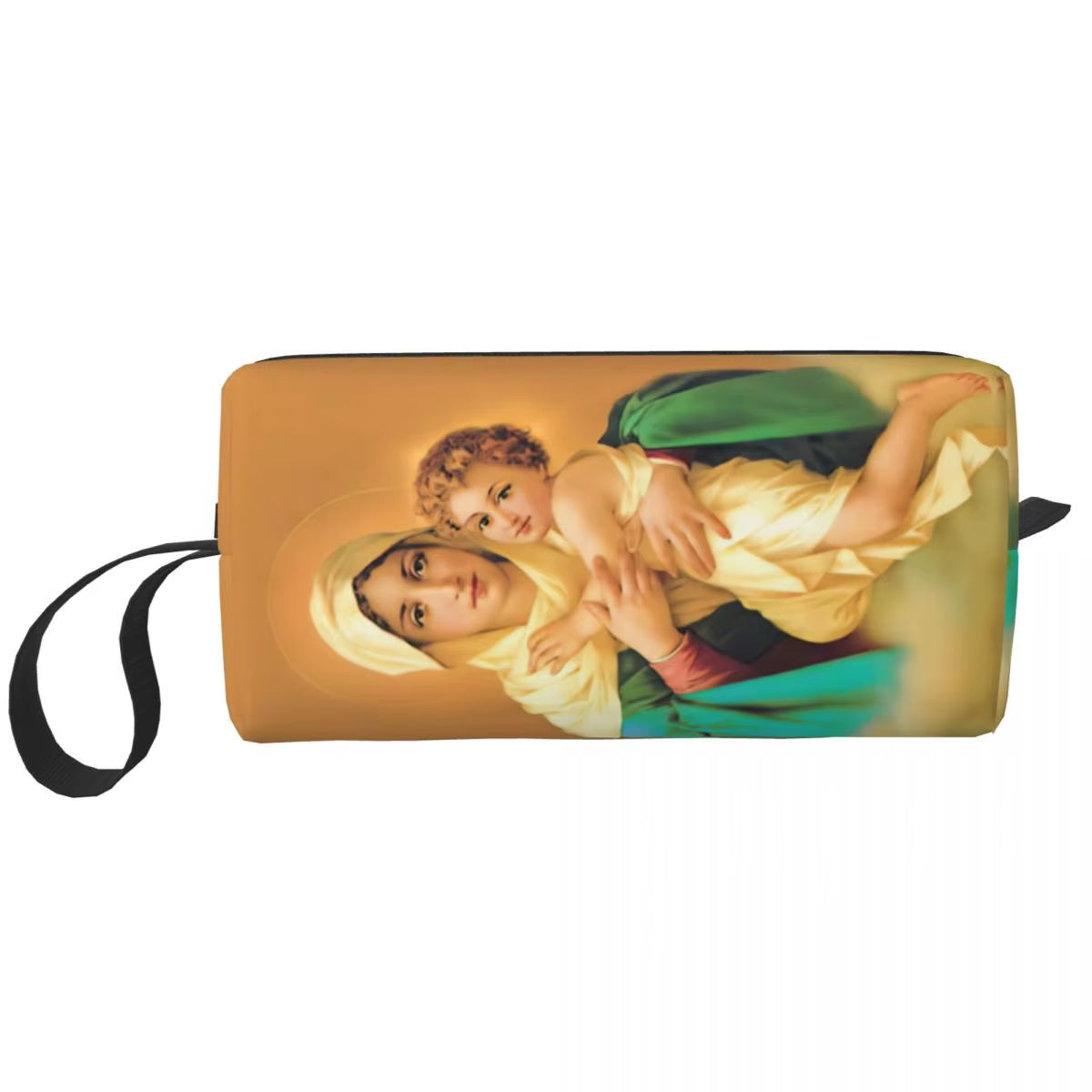 Custom Mary Undoer of Knots Cosmetic Bag Women Cute Catholic Our Lady of Virgin Mary Makeup Case Beauty Storage Toiletry Bags