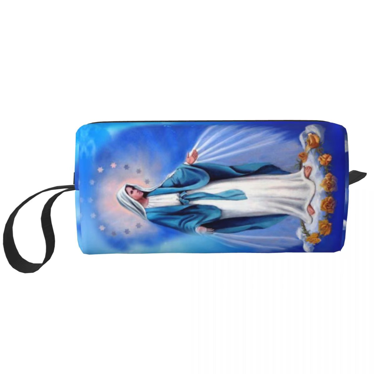 Custom Mary Undoer of Knots Cosmetic Bag Women Cute Catholic Our Lady of Virgin Mary Makeup Case Beauty Storage Toiletry Bags