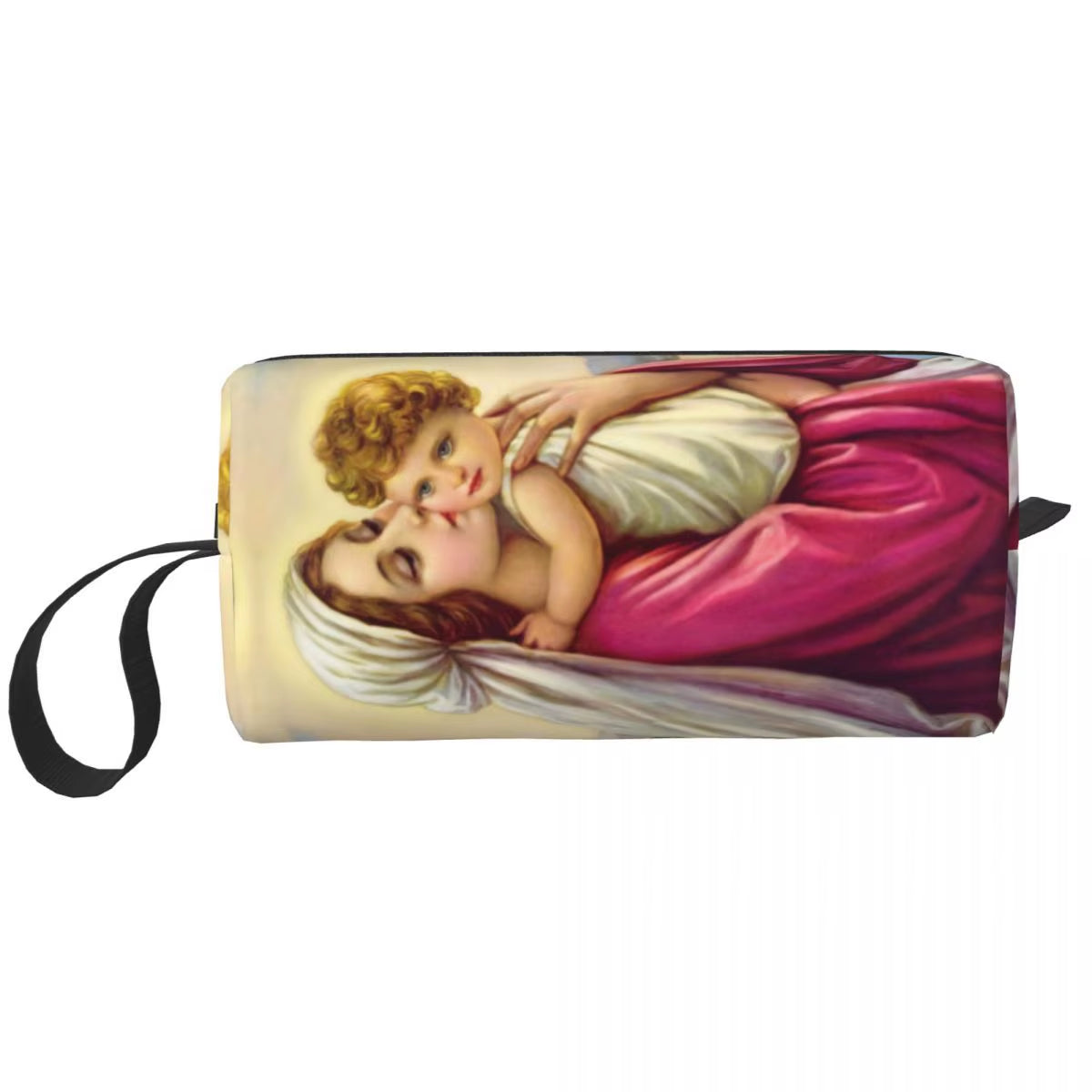 Custom Mary Undoer of Knots Cosmetic Bag Women Cute Catholic Our Lady of Virgin Mary Makeup Case Beauty Storage Toiletry Bags