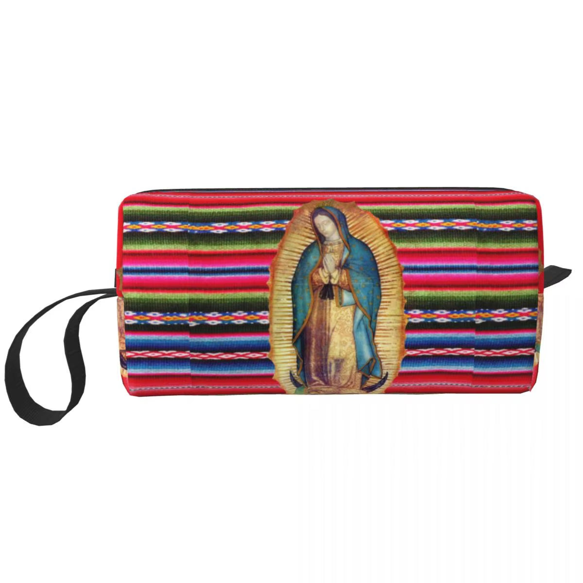 Custom Mary Undoer of Knots Cosmetic Bag Women Cute Catholic Our Lady of Virgin Mary Makeup Case Beauty Storage Toiletry Bags