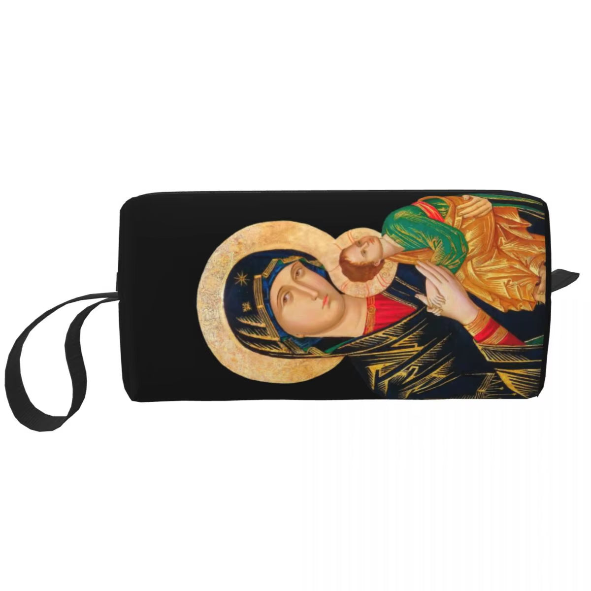 Custom Mary Undoer of Knots Cosmetic Bag Women Cute Catholic Our Lady of Virgin Mary Makeup Case Beauty Storage Toiletry Bags