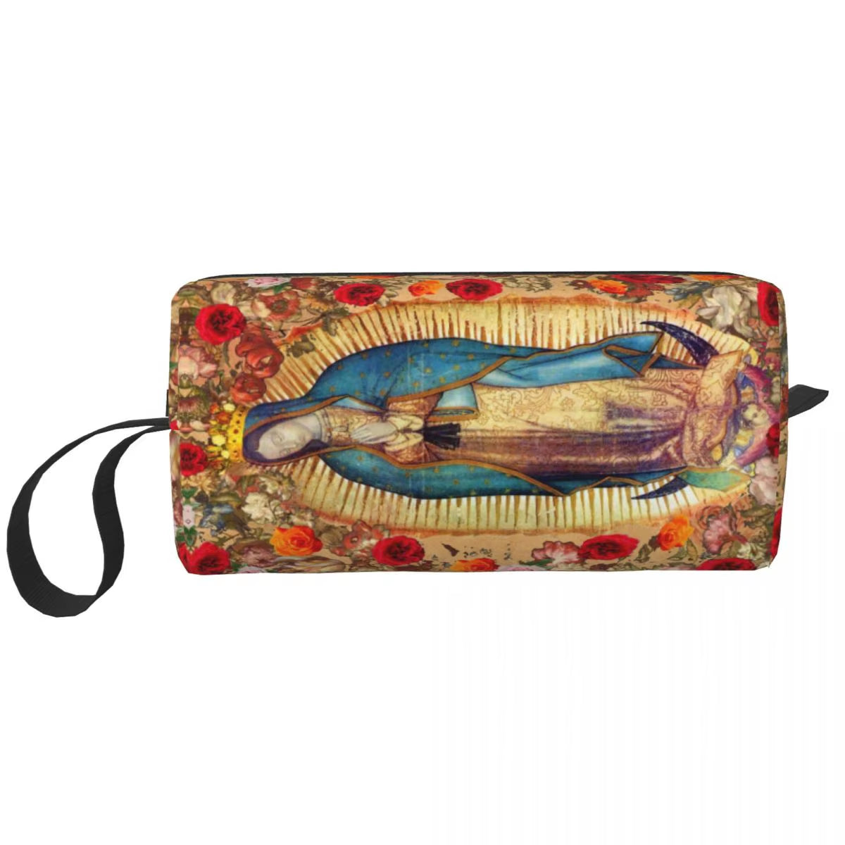 Custom Mary Undoer of Knots Cosmetic Bag Women Cute Catholic Our Lady of Virgin Mary Makeup Case Beauty Storage Toiletry Bags