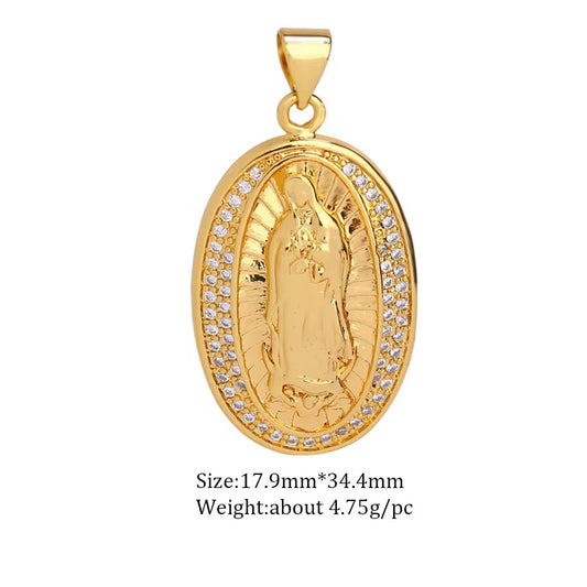  Talisman Pendentif Fabrication de bijoux Dieu Mère Sainte Vierge Marie Breloques pour chapelet chrétien