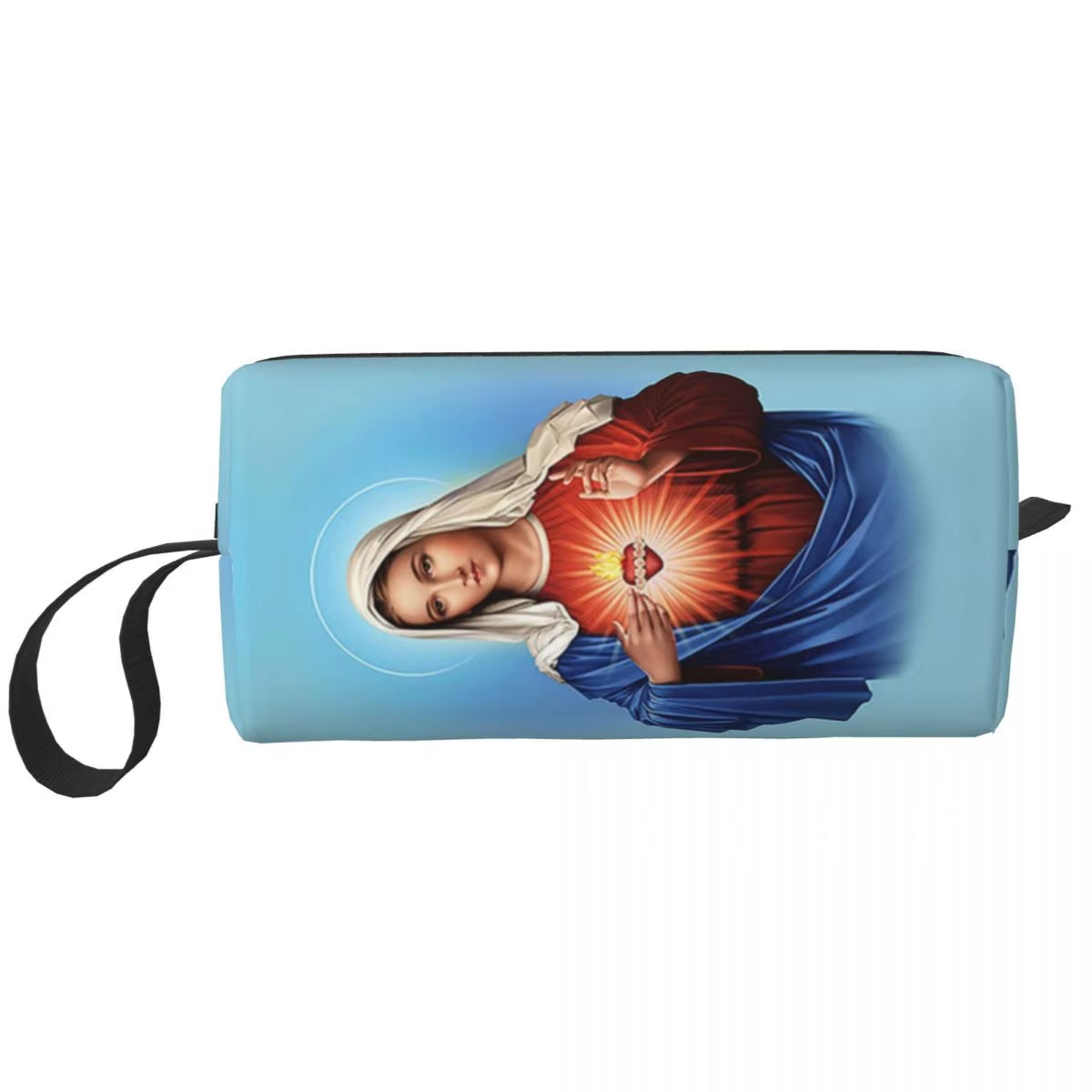 Custom Mary Undoer of Knots Cosmetic Bag Women Cute Catholic Our Lady of Virgin Mary Makeup Case Beauty Storage Toiletry Bags