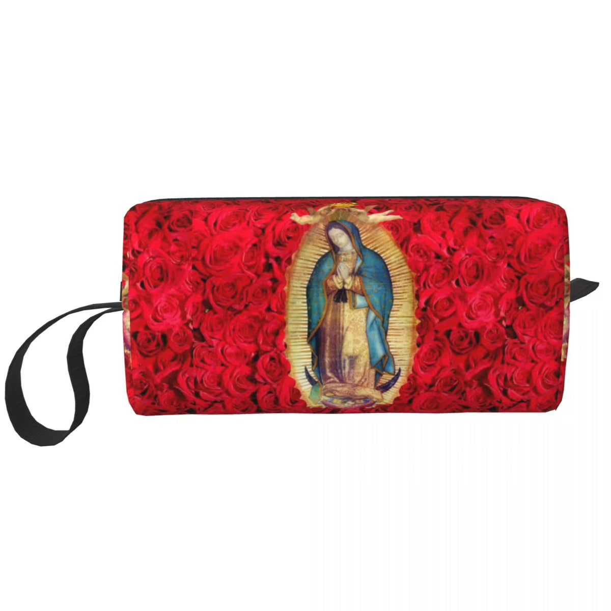 Custom Mary Undoer of Knots Cosmetic Bag Women Cute Catholic Our Lady of Virgin Mary Makeup Case Beauty Storage Toiletry Bags
