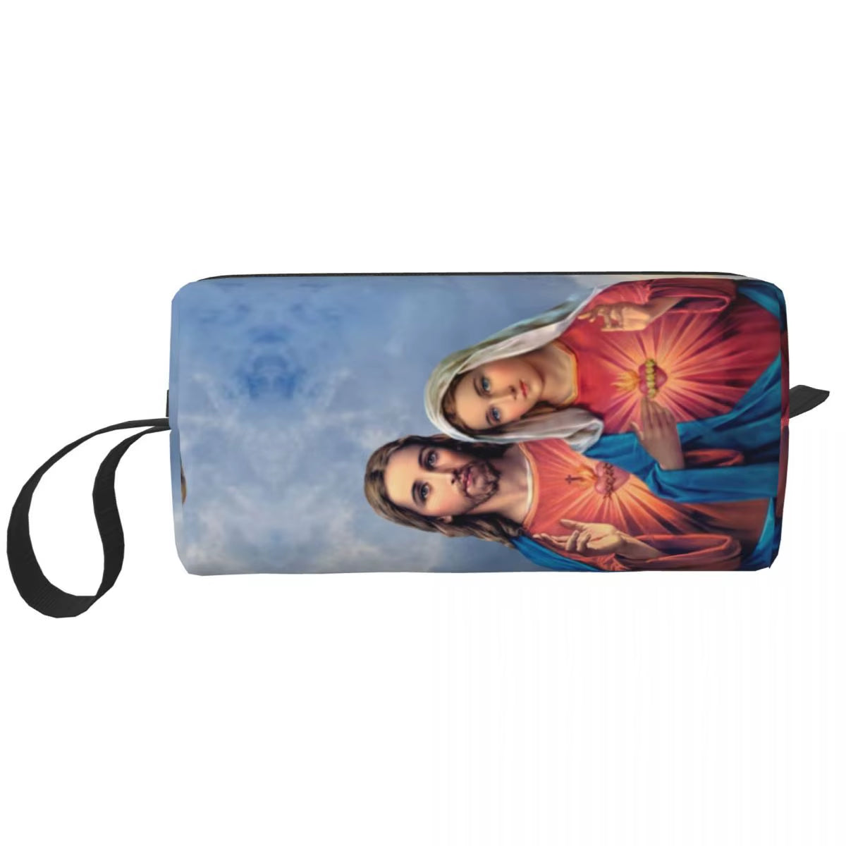 Custom Mary Undoer of Knots Cosmetic Bag Women Cute Catholic Our Lady of Virgin Mary Makeup Case Beauty Storage Toiletry Bags