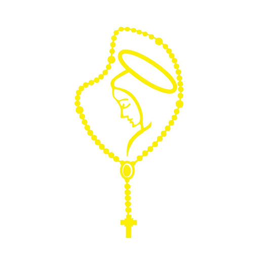 Rosary Virgin Mary Fatima Vinyl Catholic Laptop Car Bumper Stickers Decals Catholic Religous Virgen Latin God