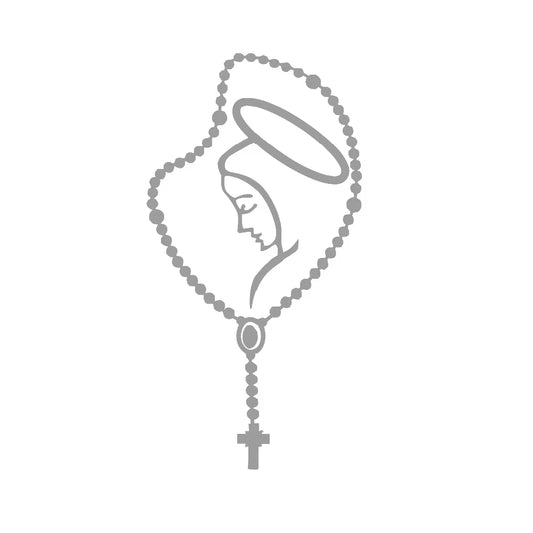 Rosary Virgin Mary Fatima Vinyl Catholic Laptop Car Bumper Stickers Decals Catholic Religous Virgen Latin God