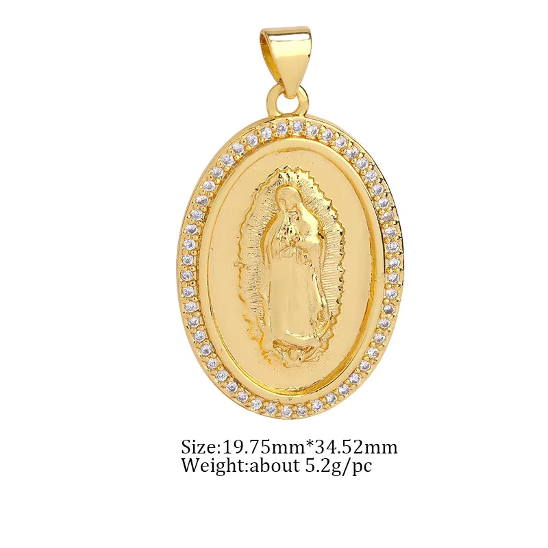  Talisman Pendentif Fabrication de bijoux Dieu Mère Sainte Vierge Marie Breloques pour chapelet chrétien