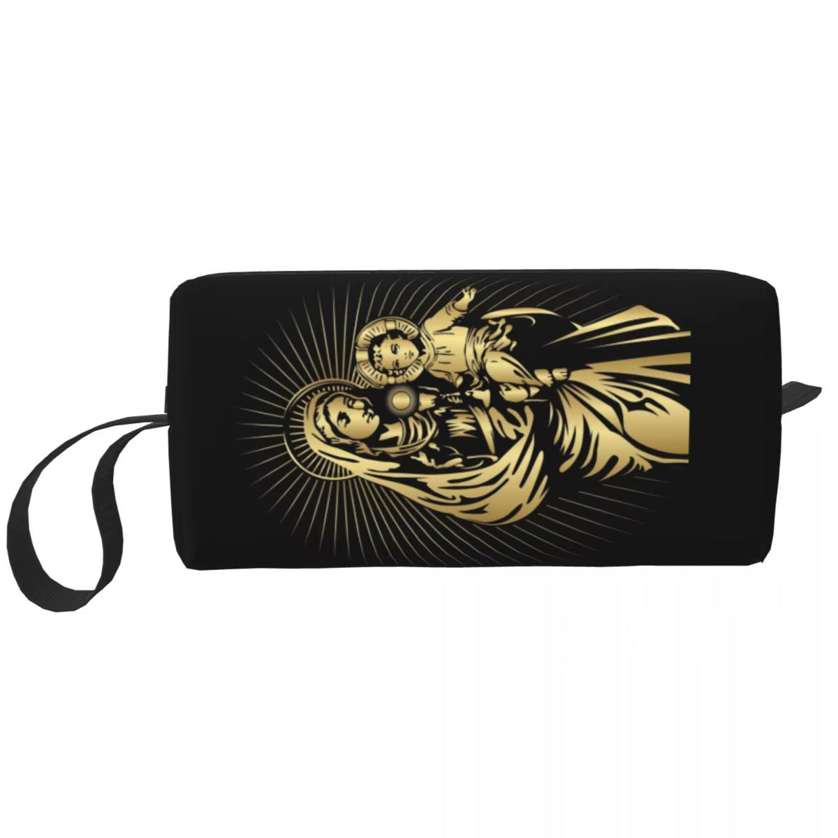 Custom Mary Undoer of Knots Cosmetic Bag Women Cute Catholic Our Lady of Virgin Mary Makeup Case Beauty Storage Toiletry Bags