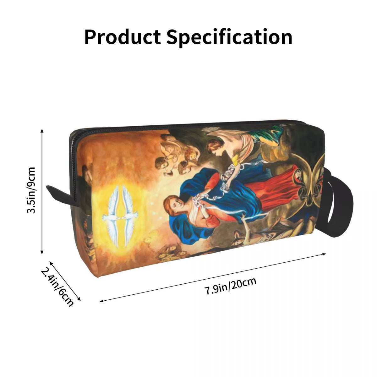 Custom Mary Undoer of Knots Cosmetic Bag Women Cute Catholic Our Lady of Virgin Mary Makeup Case Beauty Storage Toiletry Bags