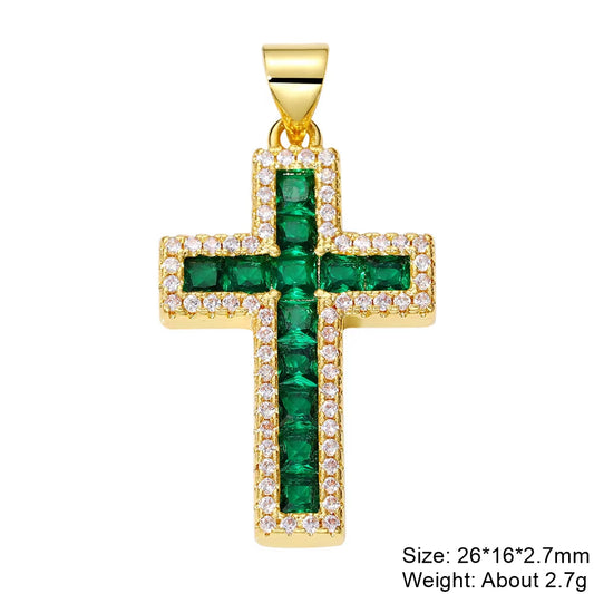 Pendentifs de prière pour chapelet religieux en forme de croix chrétienne faites à la main