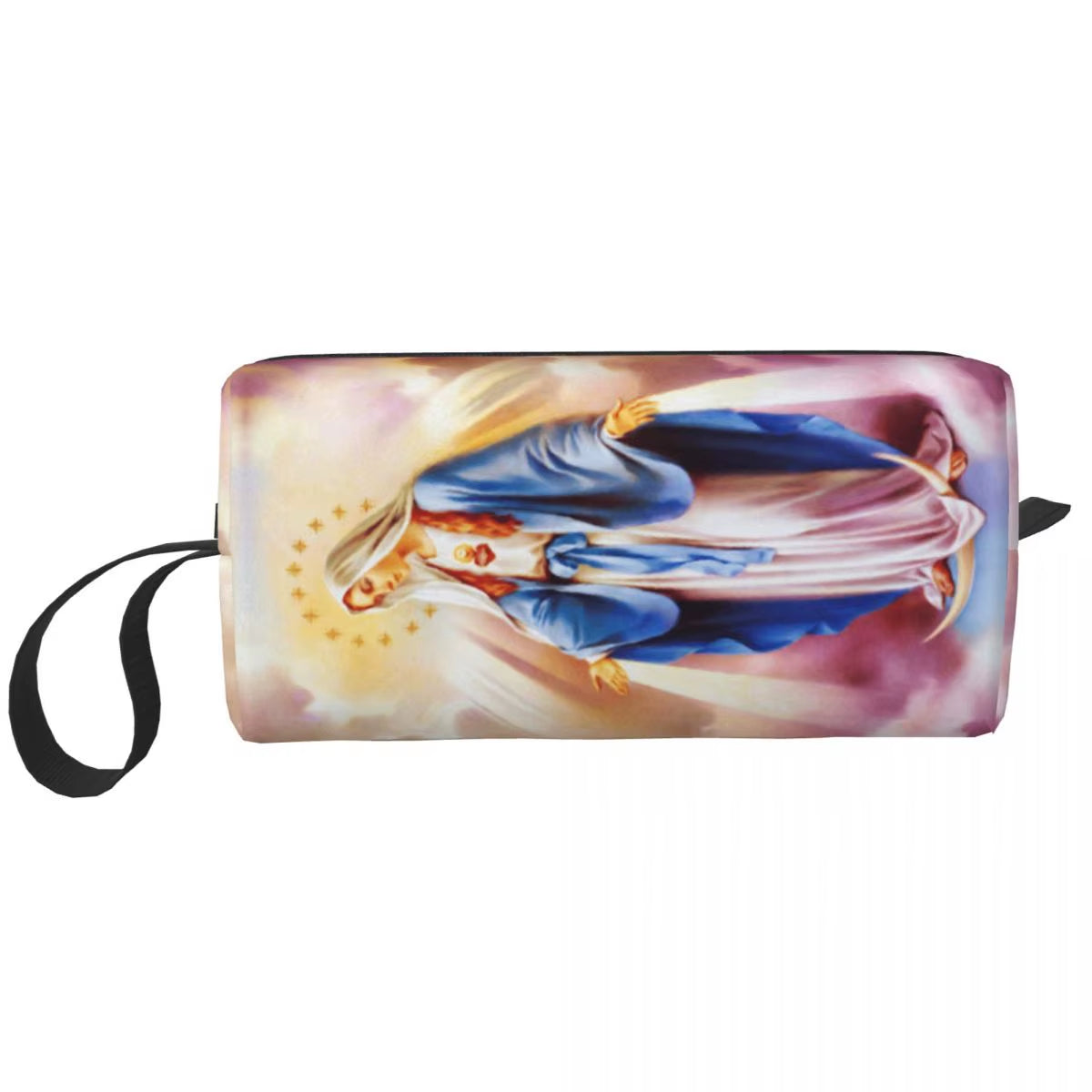 Custom Mary Undoer of Knots Cosmetic Bag Women Cute Catholic Our Lady of Virgin Mary Makeup Case Beauty Storage Toiletry Bags