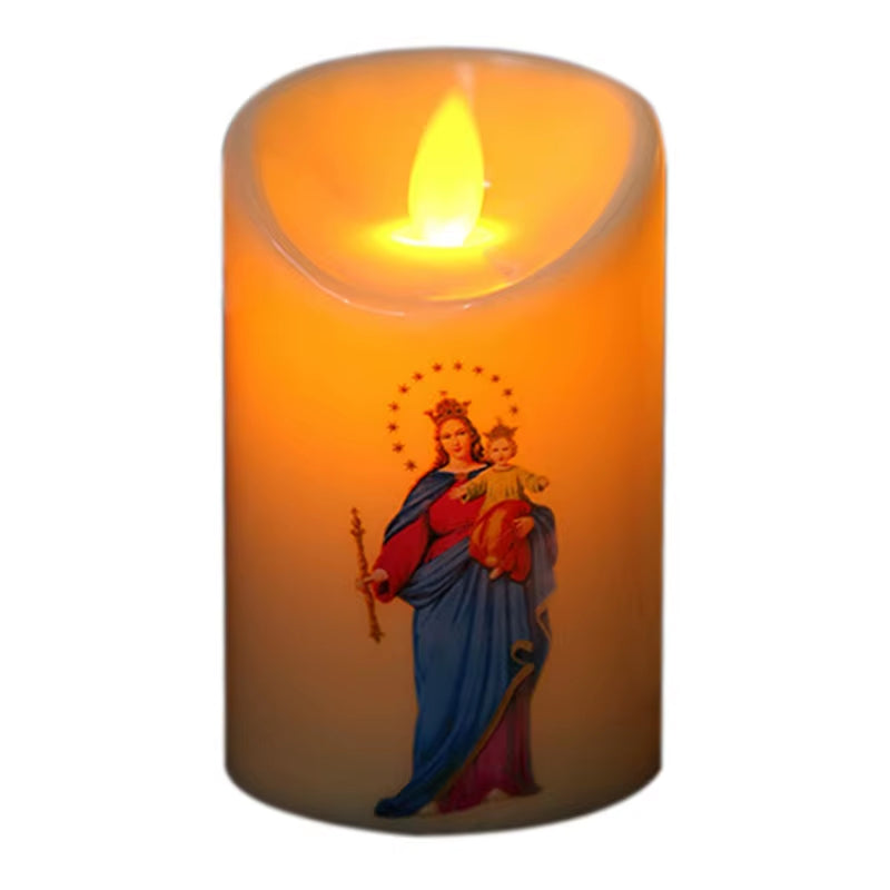 Bougies Jésus-Christ, lampe LED, photophore romantique
