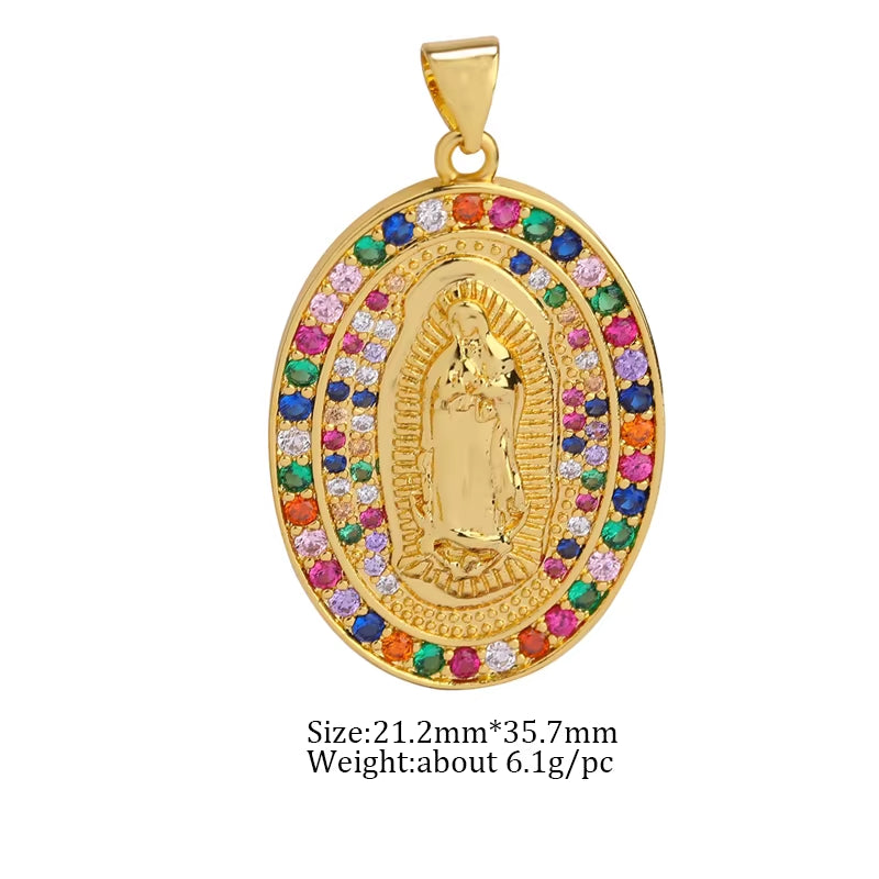  Talisman Pendentif Fabrication de bijoux Dieu Mère Sainte Vierge Marie Breloques pour chapelet chrétien