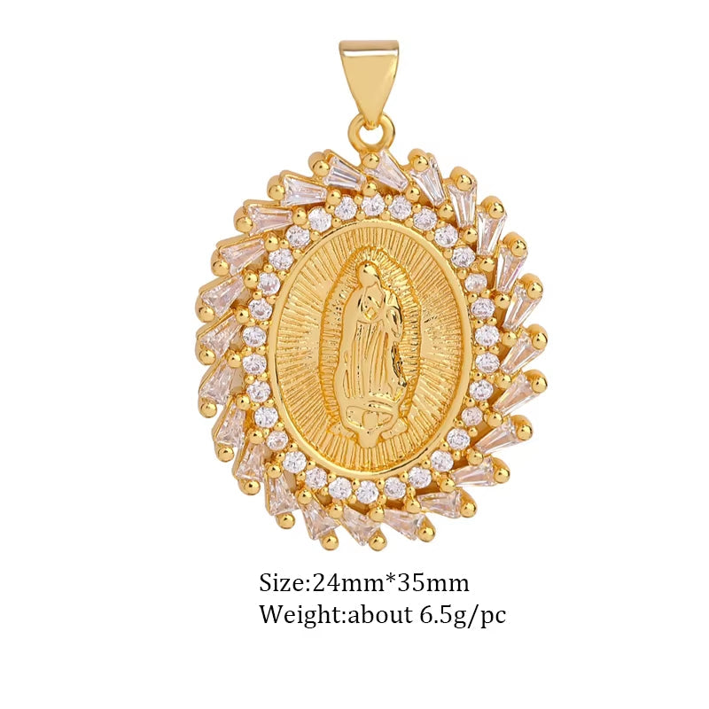  Talisman Pendentif Fabrication de bijoux Dieu Mère Sainte Vierge Marie Breloques pour chapelet chrétien