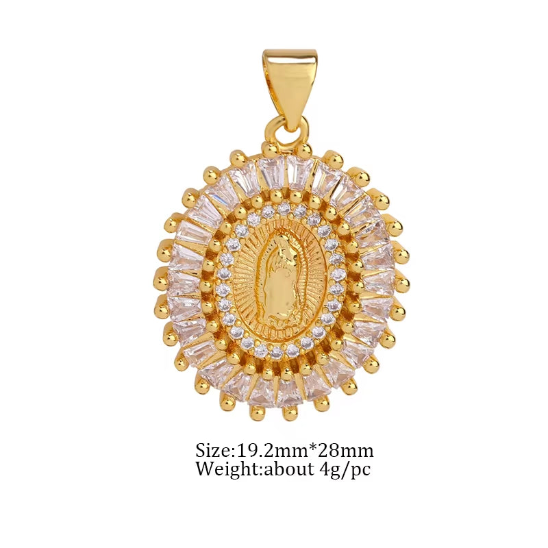  Talisman Pendentif Fabrication de bijoux Dieu Mère Sainte Vierge Marie Breloques pour chapelet chrétien