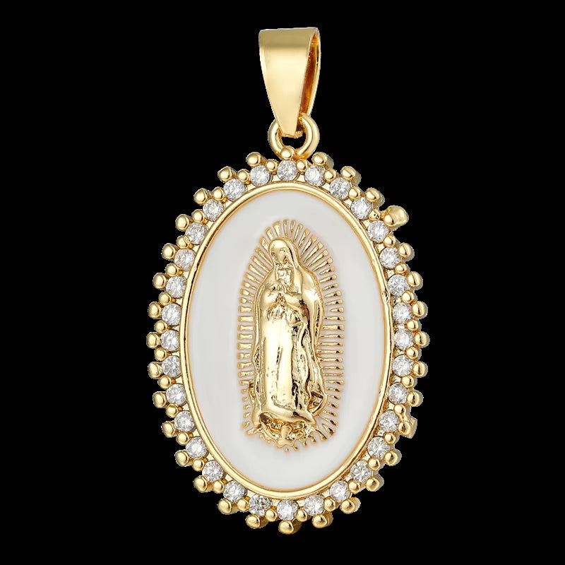  Talisman Pendentif Fabrication de bijoux Dieu Mère Sainte Vierge Marie Breloques pour chapelet chrétien