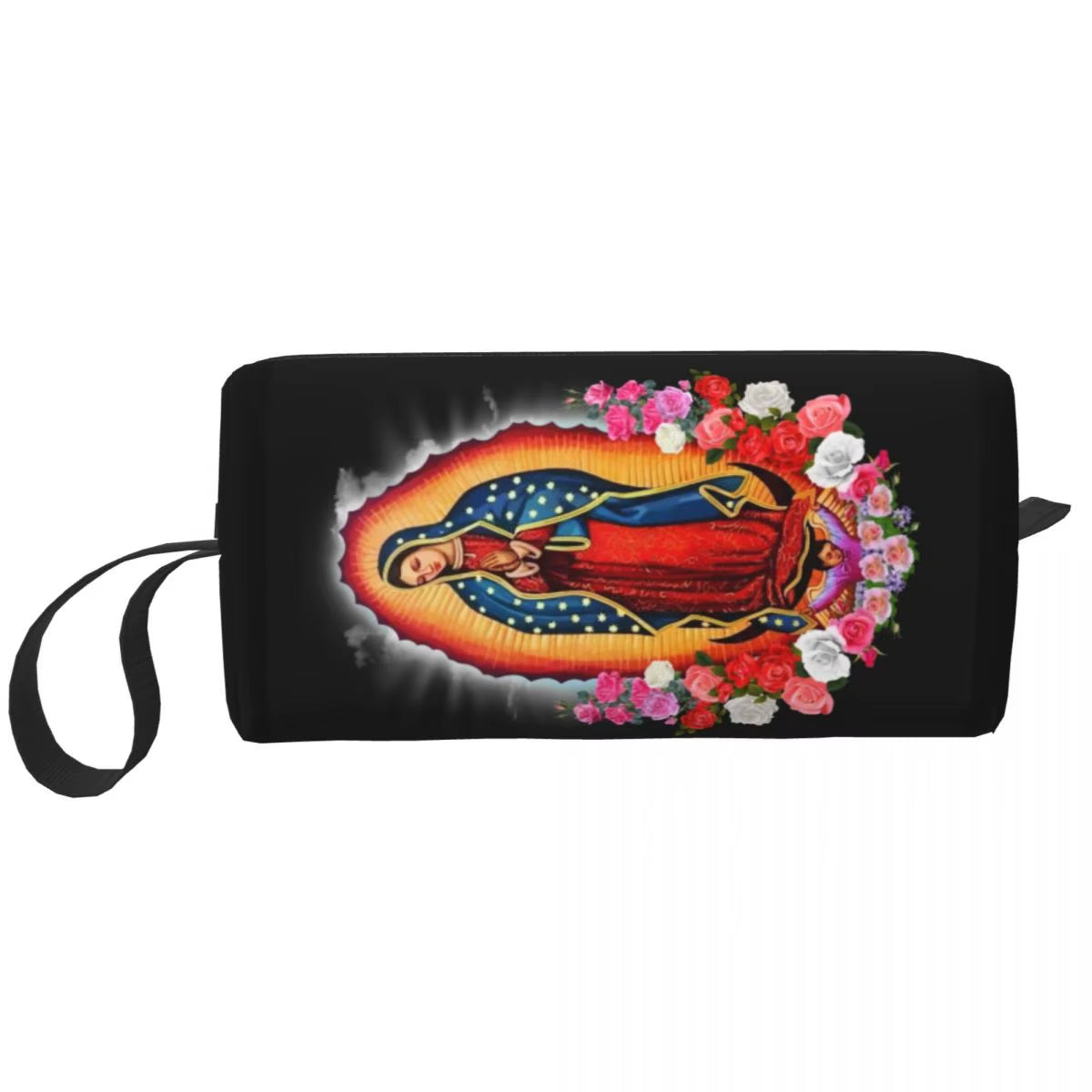 Custom Mary Undoer of Knots Cosmetic Bag Women Cute Catholic Our Lady of Virgin Mary Makeup Case Beauty Storage Toiletry Bags
