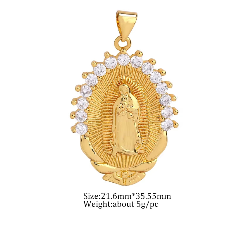  Talisman Pendentif Fabrication de bijoux Dieu Mère Sainte Vierge Marie Breloques pour chapelet chrétien